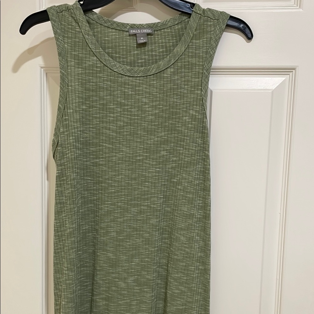 Falls Creek Green Ribbed Tank Maxi dress Medium